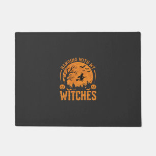 Hanging With My Witches Halloween Design (3) Doormat