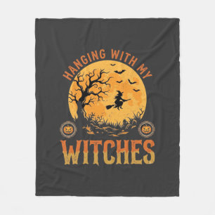 Hanging With My Witches Halloween Fleece Blanket