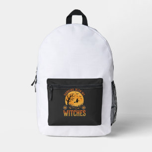 Hanging With My Witches Halloween Printed Backpack