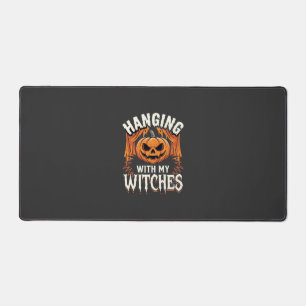 Hanging With My Witches Halloween Pumpkin Desk Mat