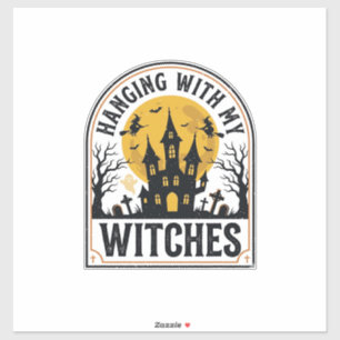 Hanging With My Witches Vintage Halloween Design_1