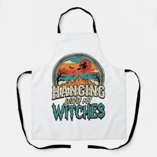 Hanging With My Witches Vintage Halloween Design_1 Apron