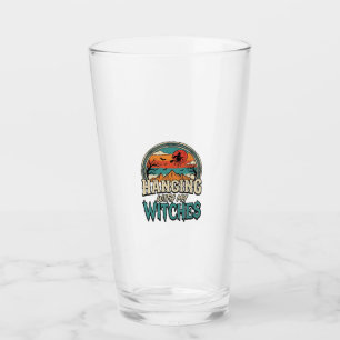 Hanging With My Witches Vintage Halloween Design_1 Glass