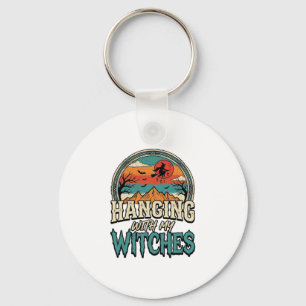 Hanging With My Witches Vintage Halloween Design_1 Key Ring