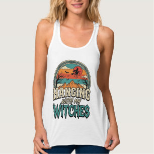 Hanging With My Witches Vintage Halloween Design_1 Singlet