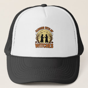 Hanging With My Witches Vintage Halloween Design_1 Trucker Hat