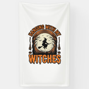 Hanging With My Witches Vintage Halloween Shirt De Banner