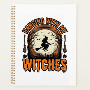 Hanging With My Witches Vintage Halloween Shirt De Planner