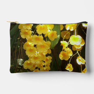 Hanging Yellow Orchids Tropical Flowers Accessory Pouch