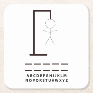Hangman Game Party Coasters