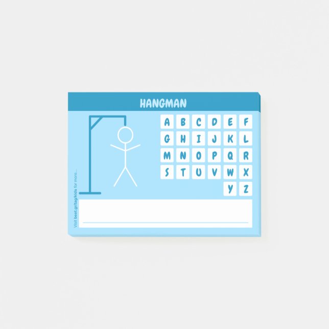 Hangman Word Game Post-it Notes (Front)