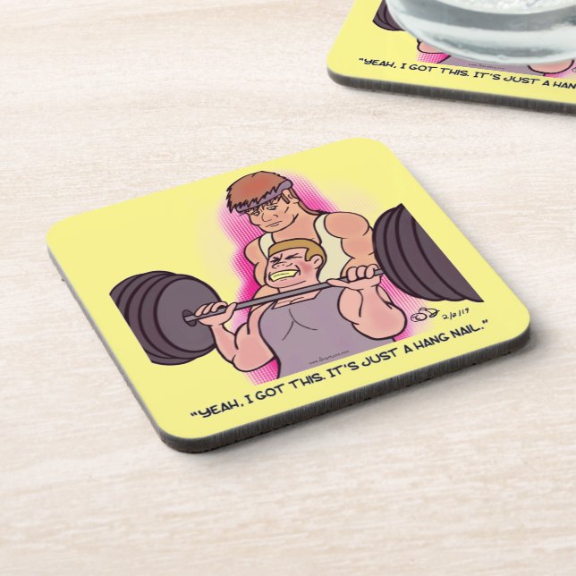 Hangnail Coasters Yellow (Left Side)