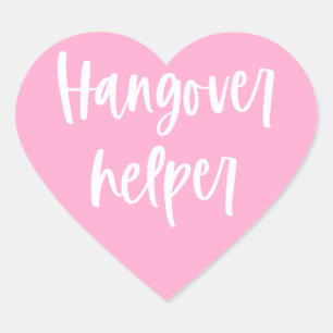 Hangover Helper Wedding Recovery Kit Heart Sticker