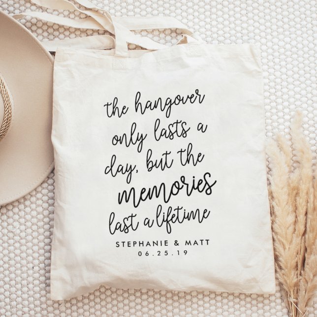 Hangover Memories Funny Wedding Favour Tote Bag (Creator Uploaded)