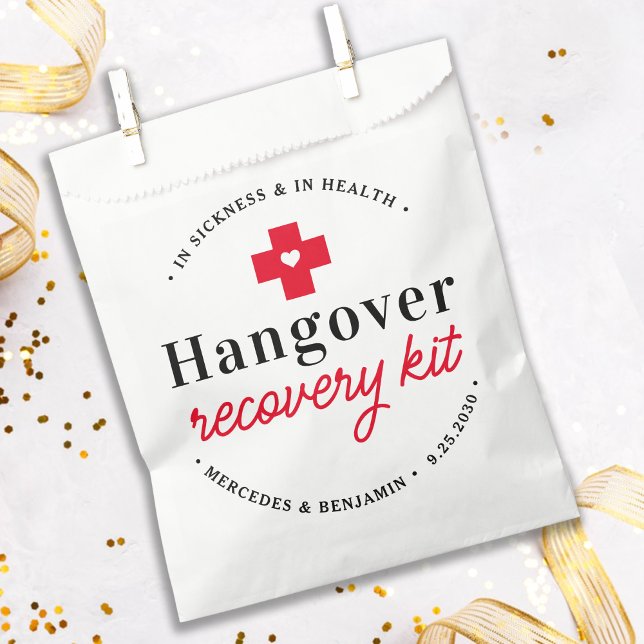 Hangover Recovery Kit Personalised Wedding  Favour Bags (Creator Uploaded)