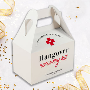 Hangover Recovery Kit Personalised Wedding  Favour Box
