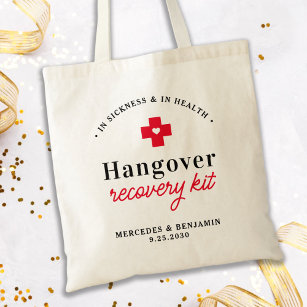 Hangover Recovery Kit Personalised Wedding  Tote Bag