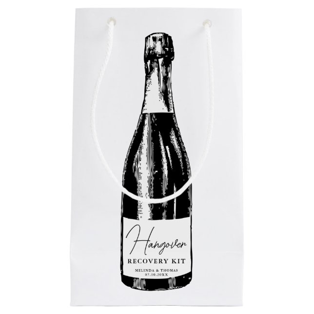 Hangover Recovery Kit Wedding Guest  Small Gift Bag (Front)