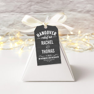 Hangover Relief Kit   Chalkboard Wedding Favour Gift Tags