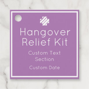 Hangover Relief Kit Favour Tags