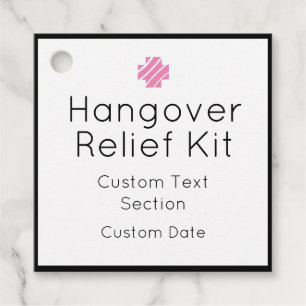 Hangover Relief Kit Favour Tags