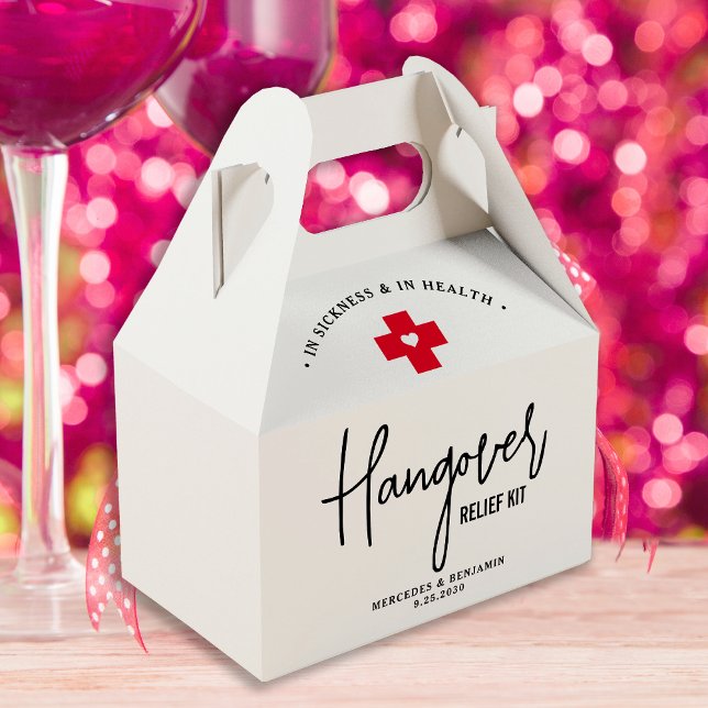 Hangover Relief Kit Personalised Wedding  Favour Box (Creator Uploaded)
