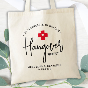 Hangover Relief Kit Personalised Wedding  Tote Bag