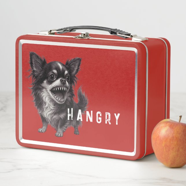 Hangry Chihuahua - Anger Management - Funny Metal Lunch Box (In Situ)