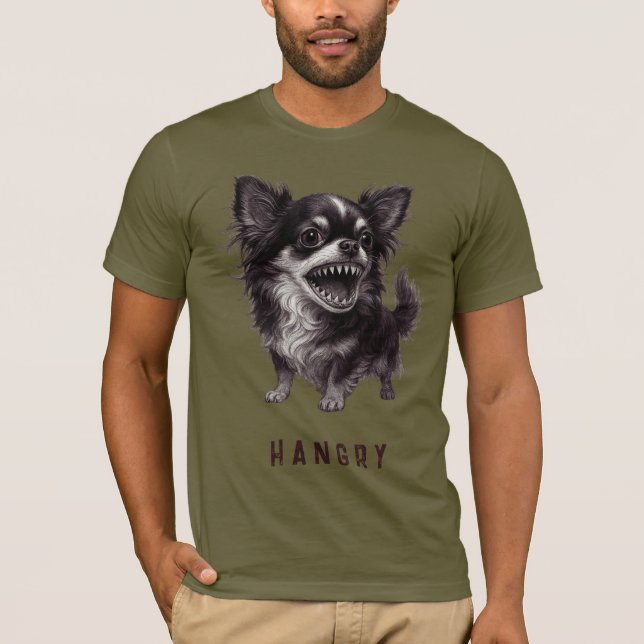 Hangry Chihuahua - Funny Aggressive Angry Scary T-Shirt (Front)