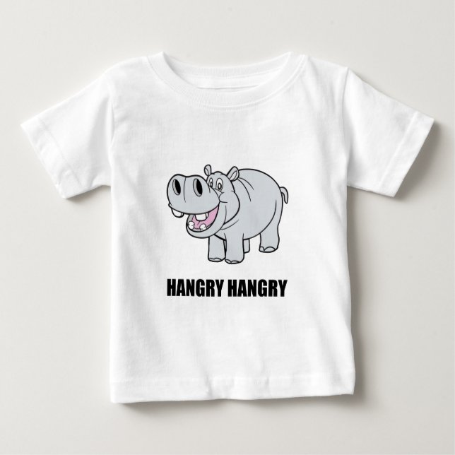 Hangry Hippo Baby T-Shirt (Front)