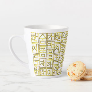 Hangul gold latte mug
