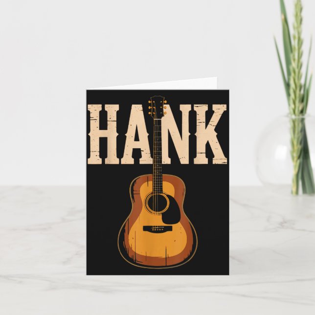 Hank Folk Style Line Dancing Western Country Music Card (Front)