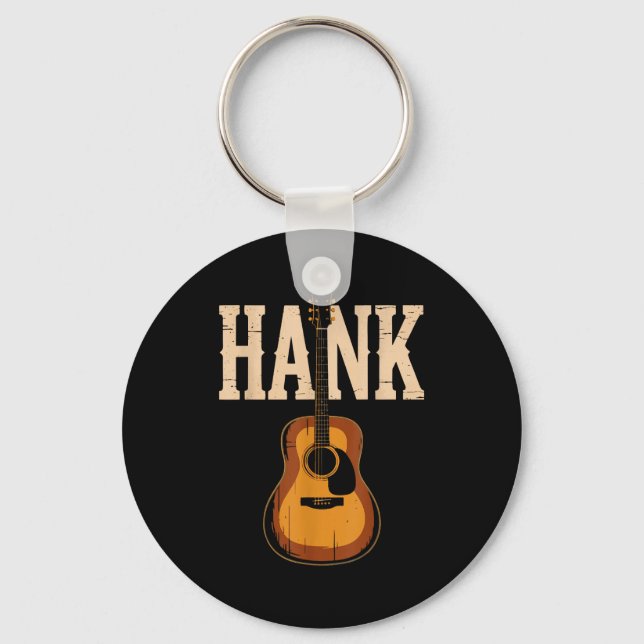 Hank Folk Style Line Dancing Western Country Music Key Ring (Front)