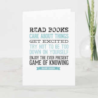 Hank Green Quote Card