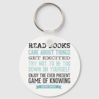 Hank Green Quote Key Ring