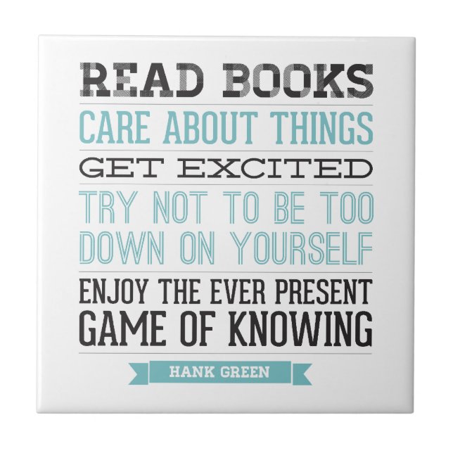 Hank Green Quote Tile (Front)
