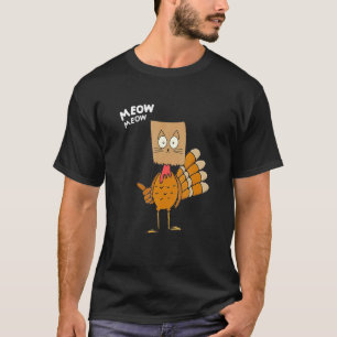 Hanksgiving Cat Urkey Fake Cat Meow Hanksgiving Ur T-Shirt