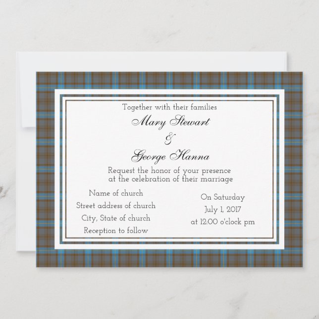Hanna  Scottish Wedding Invitation (Front)