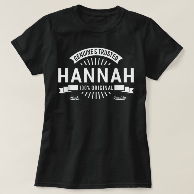 Hannah Gift Hannah Personalised Name Birthday  T-Shirt (Design Front)