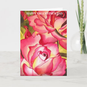 Hannah Gordon Pink Rose Valentine Day card