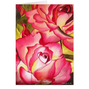 Hannah Gordon pink rose watercolor art
