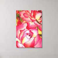 Hannah Gordon pink rose watercolor art