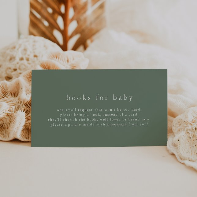 HANNAH Green Simple Baby Shower Books for Baby Enclosure Card (HANNAH Green Simple Baby Shower Books for Baby Enclosure Card)