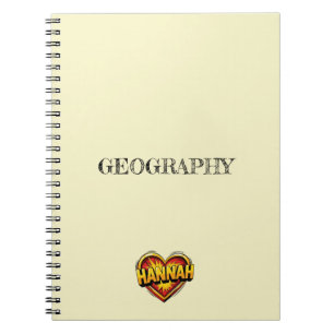 Hannah Heart Yellow Notebook
