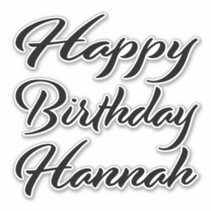 Hannah Name Vorname black Sticker Geburtstag