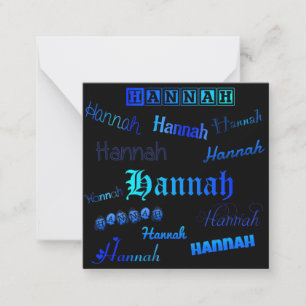 Hannah note card