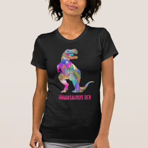 Hannah osaurus Funny Colourful T Rex Dinosaur Art  T-Shirt