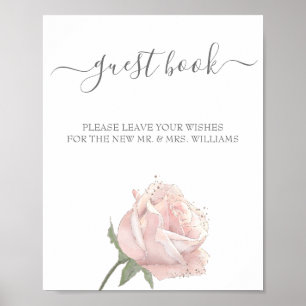 Hannah Rose Calligraphy Wedding Guest Book Sign