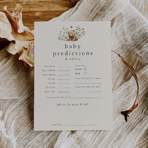 HANNAH Vintage Baby Predictions Baby Shower Game Invitation