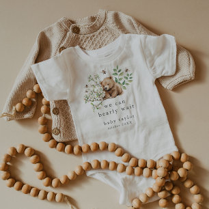 HANNAH We Can Bearly Wait Pregnancy Announcement Baby Bodysuit